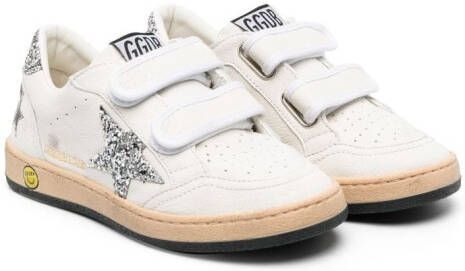 Golden Goose Kids Ball Stop sneakers met klittenband Wit