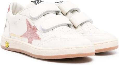 Golden Goose Kids Ball Stop sneakers met klittenband Wit