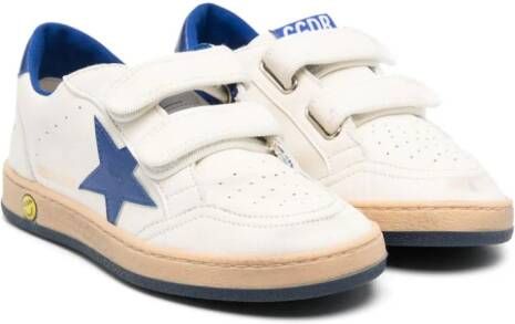 Golden Goose Kids Ball Stop sneakers met klittenband Wit