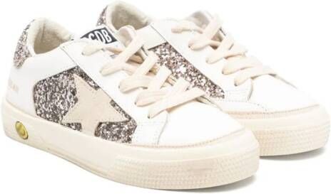 Golden Goose Kids Sneakers met glitter-detail Wit