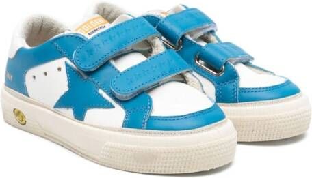 Golden Goose Kids May School sneakers met klittenband Wit