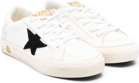 Golden Goose Kids May sneakers met sterpatch Wit