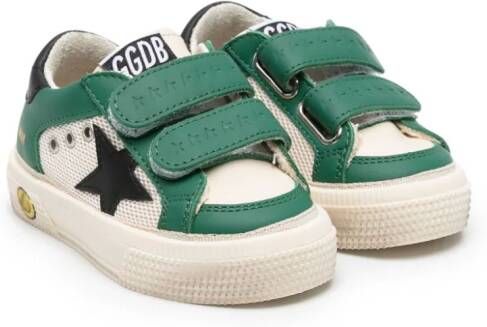 Golden Goose Kids Mid Star leren sneakers Groen