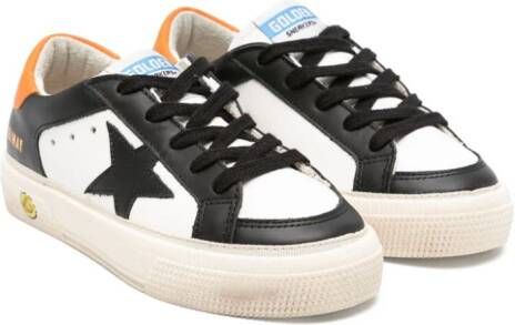 Golden Goose Kids Mid Star leren sneakers Wit