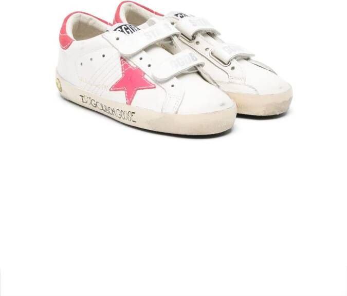 Golden Goose Kids Old School leren sneakers Wit