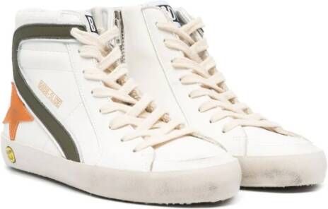 Golden Goose Kids Slide high-top sneakers Wit