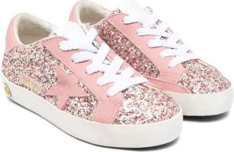 Golden Goose Kids Sneakers met glitter Roze