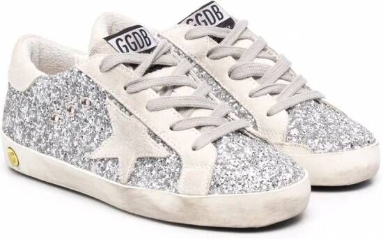 Golden Goose Kids Sneakers met glitter Zilver