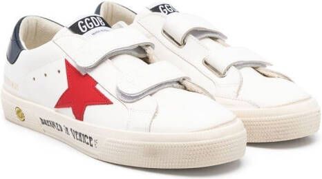 Golden Goose Kids Sneakers met klittenband Wit