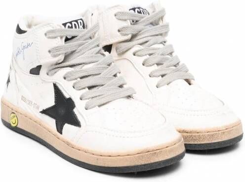 Golden Goose Kids Sneakers met sterpatch Wit