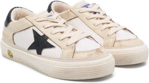 Golden Goose Kids Stardan sneakers met gerafeld-effect Beige