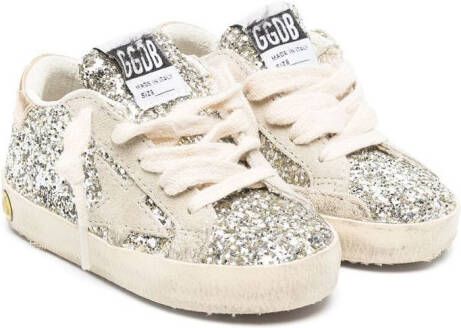 Golden Goose Kids Super-Star sneakers met glitter Zilver