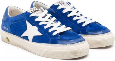 Golden Goose Kids Super-Star suède sneakers Blauw