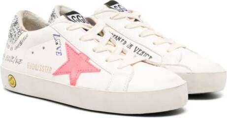 Golden Goose Kids Super Star leren sneakers Wit