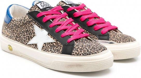 Golden Goose Kids Super-Star sneakers met luipaardprint Bruin