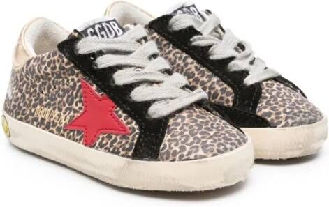 Golden Goose Kids Super-Star sneakers met luipaardprint Zwart