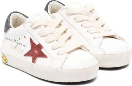 Golden Goose Kids Super-Star leren sneakers Wit