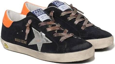 Golden Goose Kids Super-Star suède sneakers Zwart