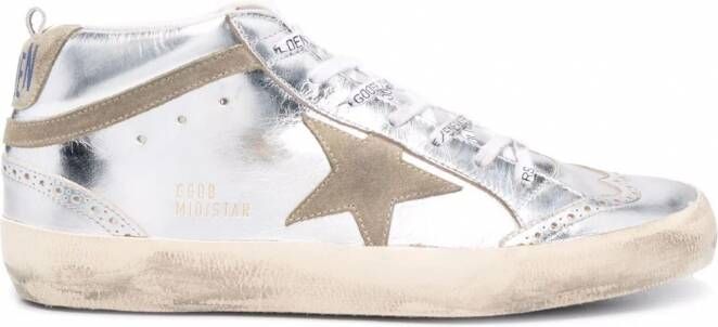 Golden Goose Laminated Star and Wave sneakers Zilver