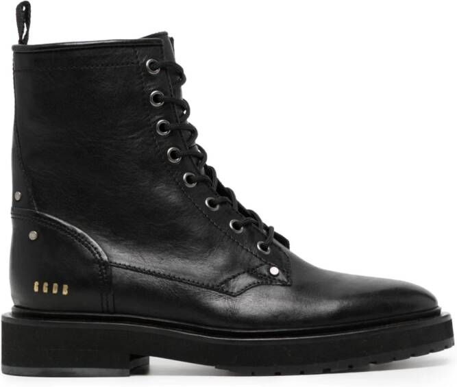 Golden Goose Leren combat boots Zwart