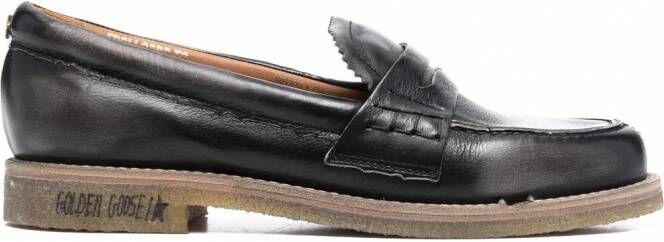 Golden Goose Loafers met logoprint Zwart