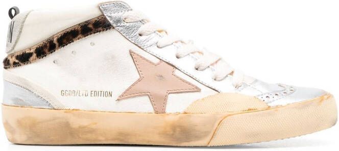 Golden Goose Mid-Star high-top sneakers Beige