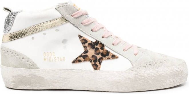 Golden Goose Mid-Star high-top sneakers Wit