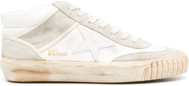 Golden Goose Mid Star leren sneakers Wit
