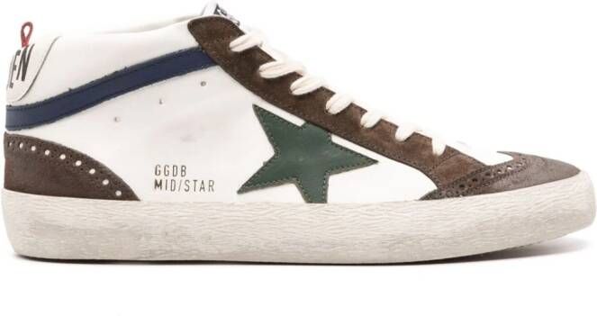 Golden Goose Mid-Star leren sneakers Wit