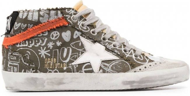 Golden Goose Mid Star high-top sneakers Groen