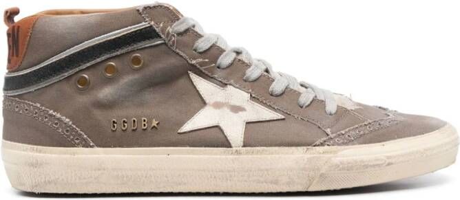 Golden Goose Mid Star sneakers met gerafeld effect Bruin