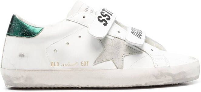 Golden Goose Old School sneakers met klittenband Wit