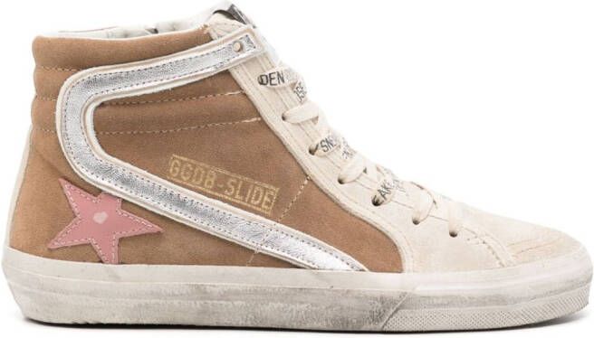 Golden Goose Slide high-top sneakers Beige