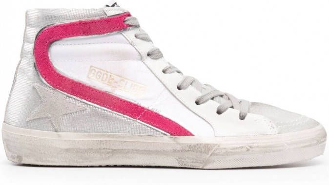 Golden Goose Slide high-top sneakers Zilver