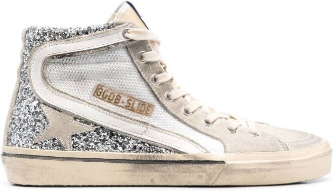 Golden Goose Slide high-top sneakers Zilver