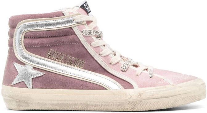 Golden Goose Slide high-top sneakers Roze