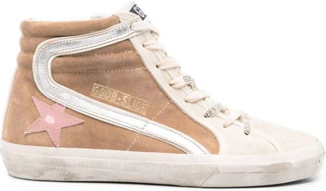 Golden Goose Slide suède sneakers Beige