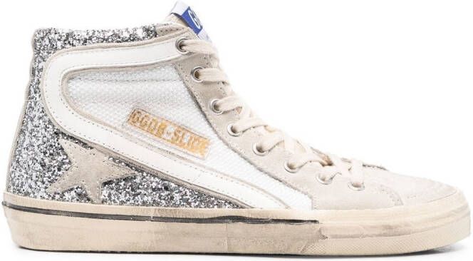 Golden Goose Sneakers met glitterdetail Zilver