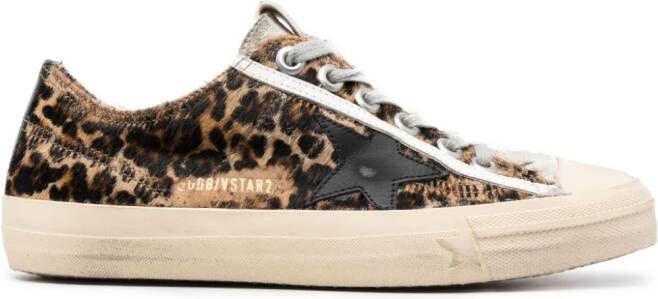 Golden Goose Sneakers met luipaardprint Bruin