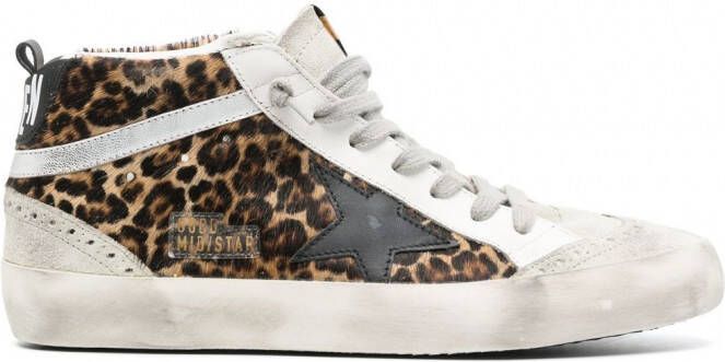 Golden Goose Sneakers met luipaardprint Grijs