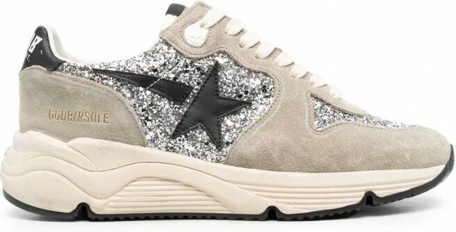 Golden Goose Sneakers verfraaid met glitter Grijs