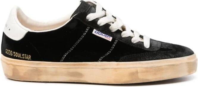 Golden Goose Soul-Star fluwelen sneakers Zwart