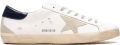 Golden Goose Super-Star sneakers met suède ster en blauwe hiellus Wit - Wit