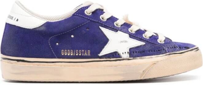 Golden Goose Super-Star gerafelde sneakers Paars