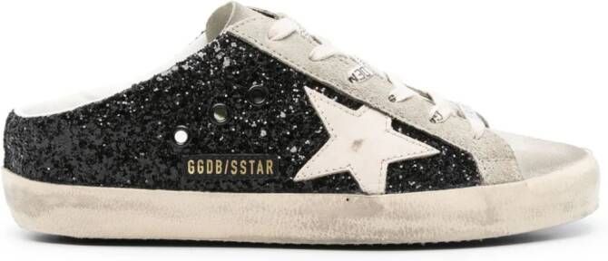 Golden Goose Super-Star sneakers met glitter Zwart