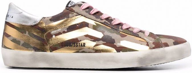 Golden Goose Super-Star sneakers met camouflageprint Groen