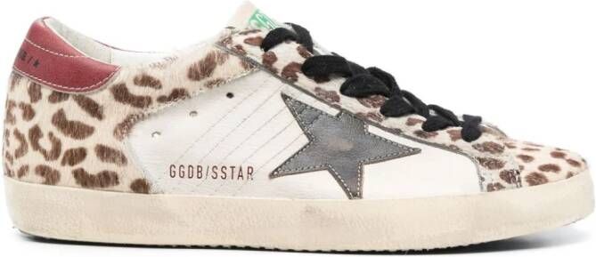 Golden Goose Super-Star sneakers met luipaardprint Wit