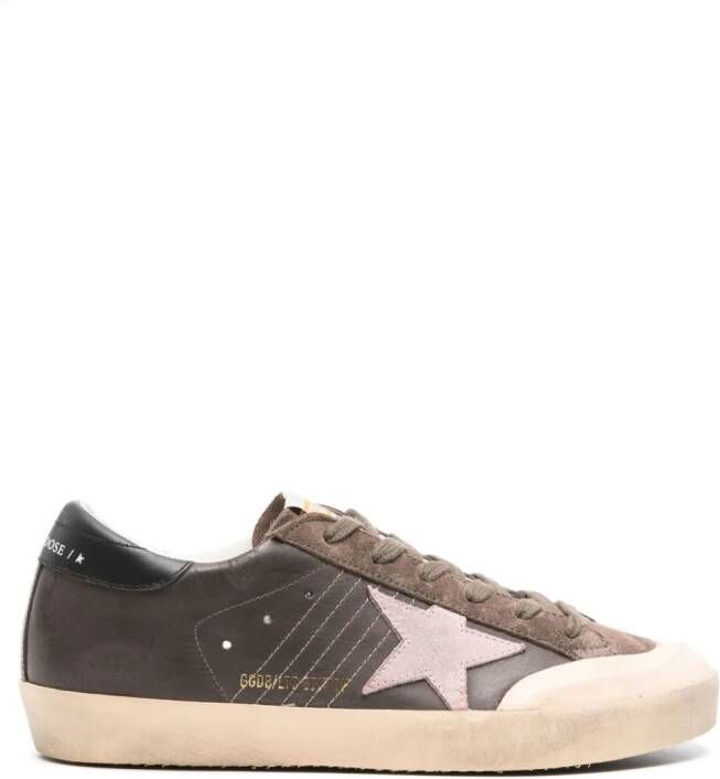 Golden Goose Super-Star sneakers met vlakken Bruin