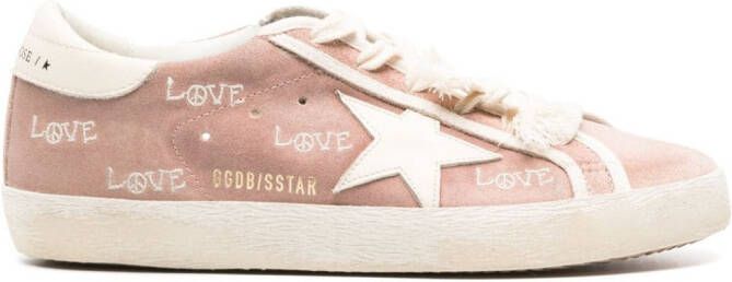 Golden Goose Super-Star suède sneakers Roze