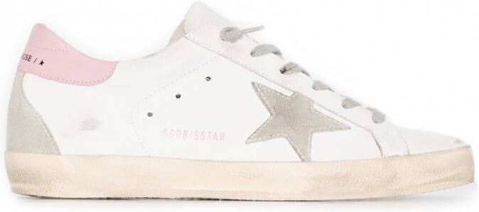 Golden Goose Superstar gerafelde sneakers Wit